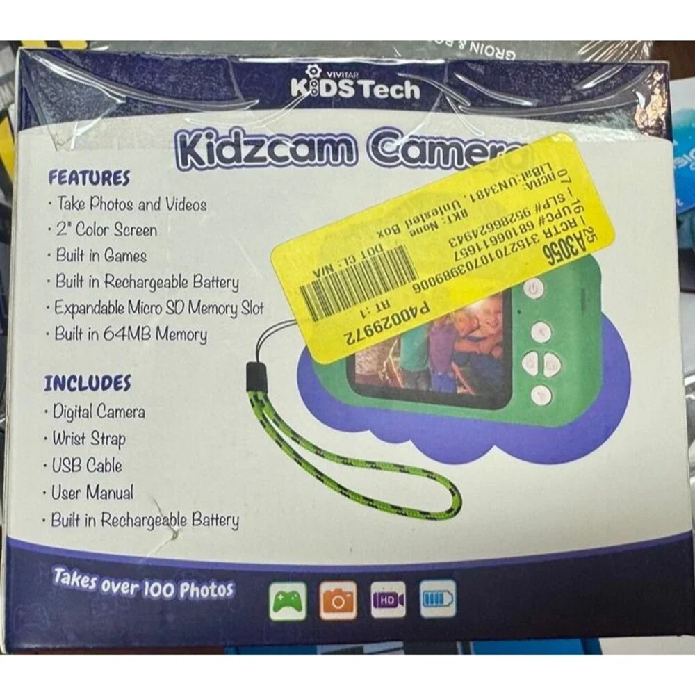 Vivitar Kidzcam Dino Fun Cam – Kids’ 1080p Video Camera with Games